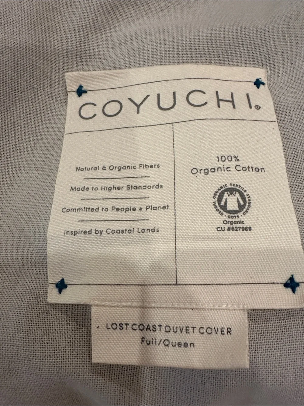 Coyuchi Lost Coast Duvet Cover